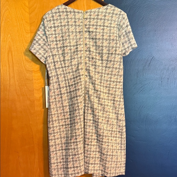 Calvin Klein Black and White Houndstooth Midi Dress - Picture 5 of 6